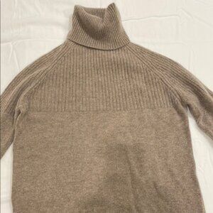 Pura Cashmere Brown Turtleneck Sweater
